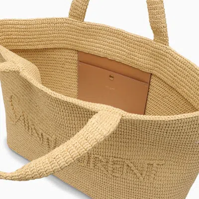 Saint Laurent Raffia Tote Bag With Logo Women