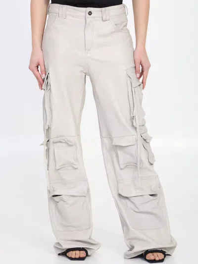 Salvatore Santoro Leather Cargo Pants In Multi