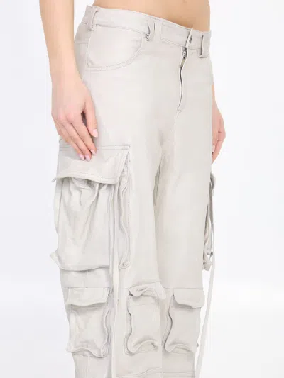 Salvatore Santoro Leather Cargo Pants In Multi