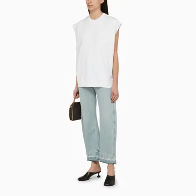 Stella Mccartney Stella Mc Cartney White Cotton Over Vest With Logo
