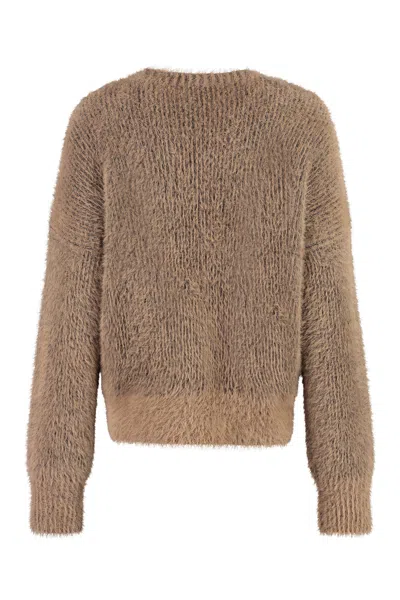 Stella Mccartney Fluffy Long Sleeve Crew-neck Sweater