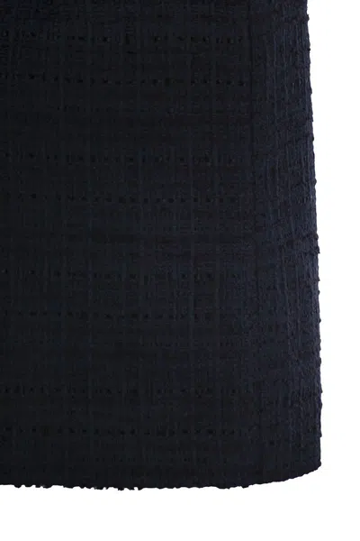 Tagliatore May Mini Skirt In Blue Tweed