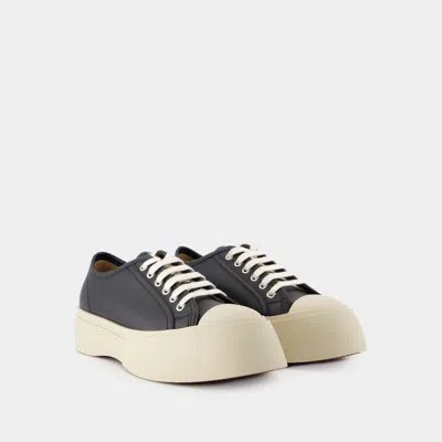 Marni Pablo Leather Sneakers In Seven Women In Black