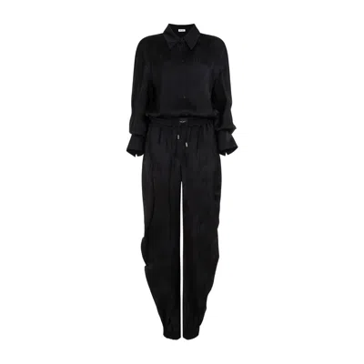 Attico Long-sleeved Satin Overall