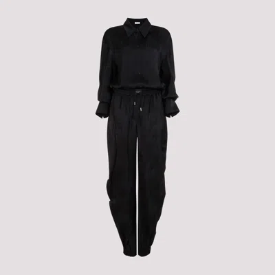 Attico Long-sleeved Satin Overall