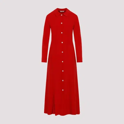 The Row Myra Maxi Silk Shirt Dress