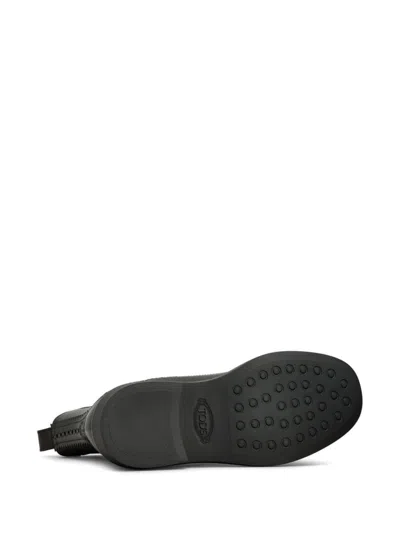 Tod's Black Leather Ankle Boots