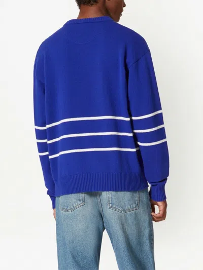 Valentino Garavani Man Sweater Blue Size L Virgin Wool