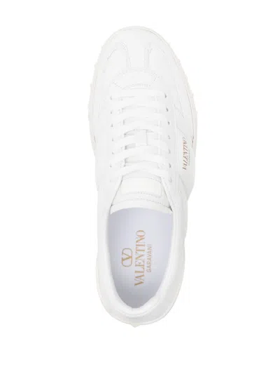 Valentino Padded Sneakers With Golden Logo For Women
