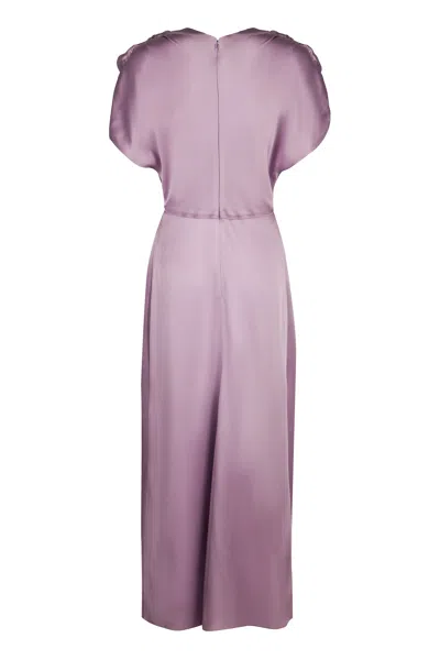 Victoria Beckham Women's V-neck Ruffle Midi Dress