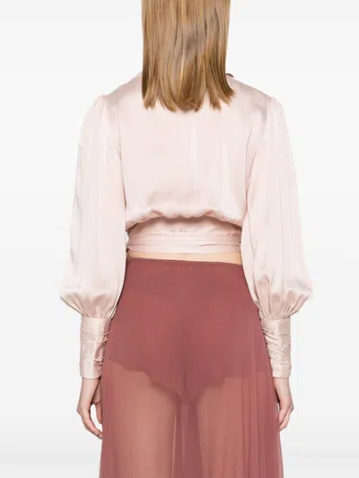 Zimmermann Long-sleeved Silk Wrap Top