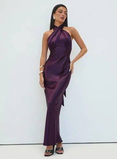 Princess Polly Rosaminta Halter Maxi Dress In Plum