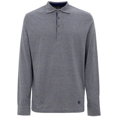 Corneliani Cotton Polo Men's Shirt In Grey