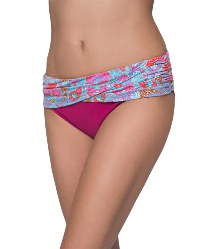 Bleu Rod Beattie St Tropez Sarong Hipster Swim Bikini In Rouge In Multi