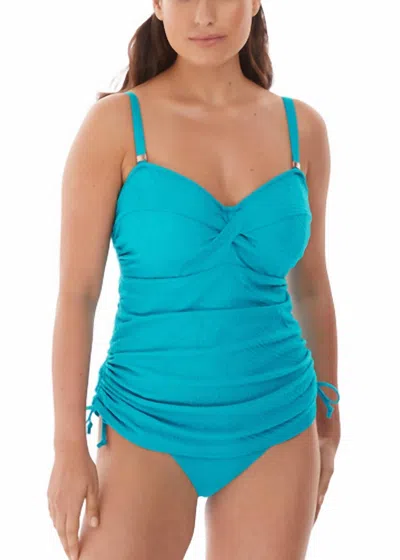 Fantasie Ottawa Underwire Twist Tankini Top In Aqua In Blue