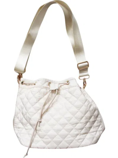 Pretty Simple Natalia Quilted Crossbody Bag In Cream In White