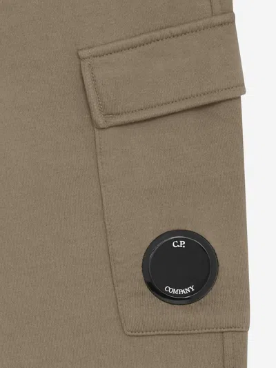 C.p. Company Boys Cargo Joggers In Brown