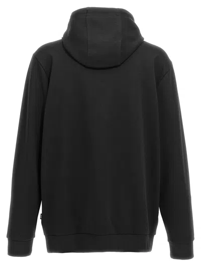 Hugo Boss Logo-detail Zip-up Hoodie In Black