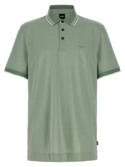 Hugo Boss Logo-detail Cotton Polo Shirt In Green