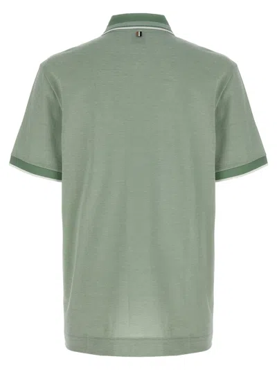 Hugo Boss Logo-detail Cotton Polo Shirt In Green