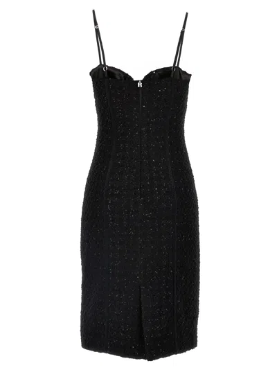 Rotate Birger Christensen Rotate Birgerchristensen Boucle Midi Dress In Black