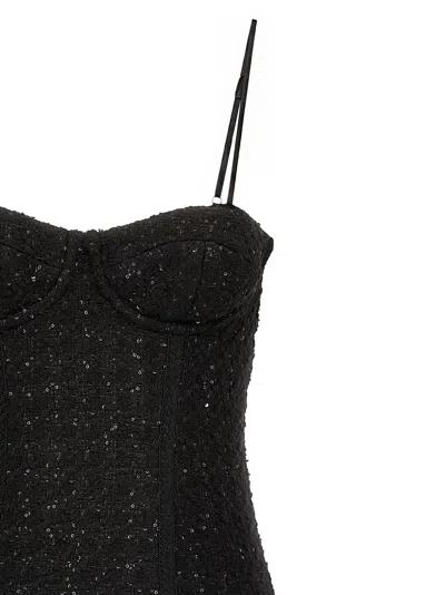 Rotate Birger Christensen Rotate Birgerchristensen Boucle Midi Dress In Black