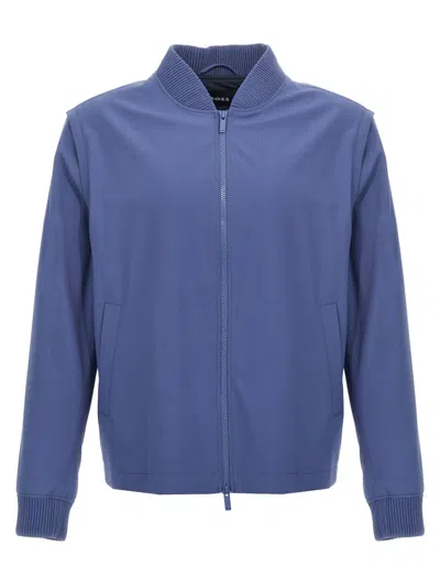 Hugo Boss Light Blue Hanry Pad Jacket In Light Blue