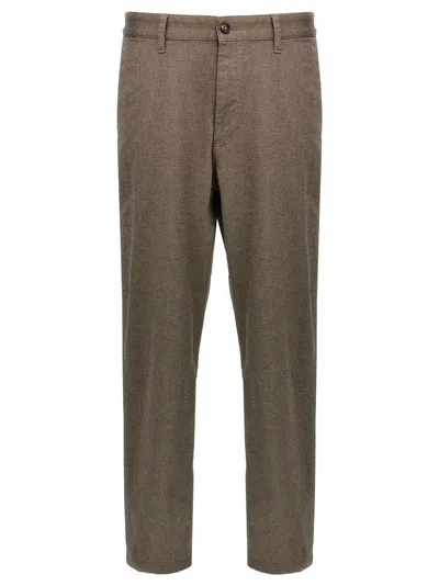 Hugo Boss Tapered-leg Trousers In Brown