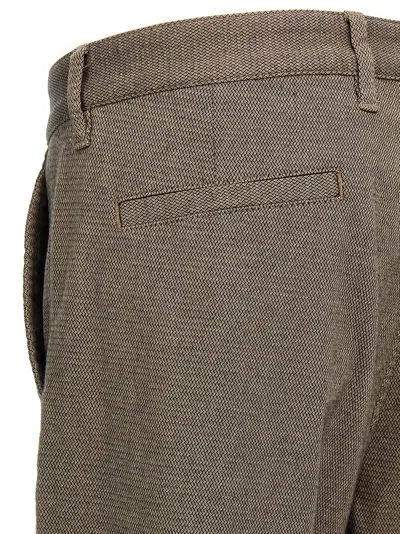 Hugo Boss Tapered-leg Trousers In Brown