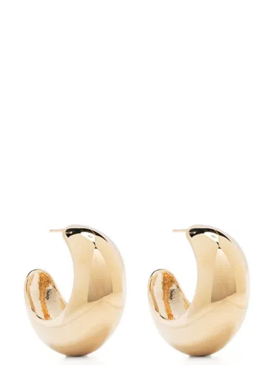Isabel Marant Crescent Hoop Shine Earrings In Gold