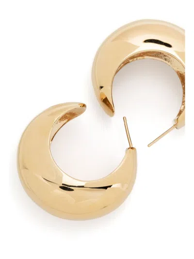Isabel Marant Crescent Hoop Shine Earrings In Gold