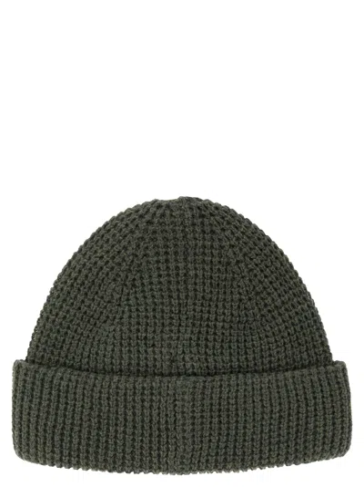 Polo Ralph Lauren Logo Patch Ribbed Beanie In Sage