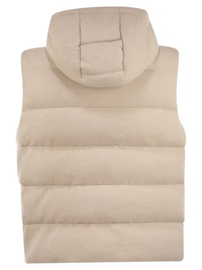 Peserico Men's Goose Down Vest In Light Beige