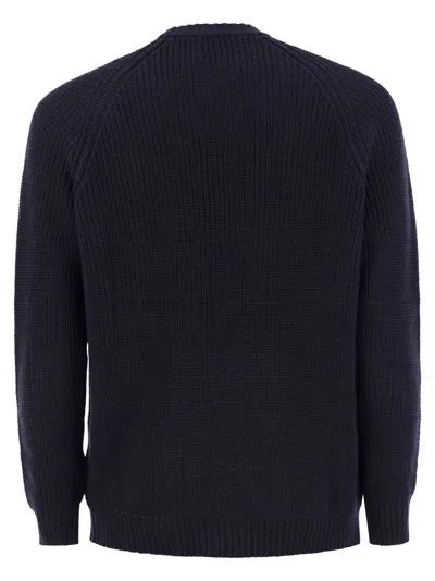 Rakki' Rebel Crew Neck Sweater In Blue