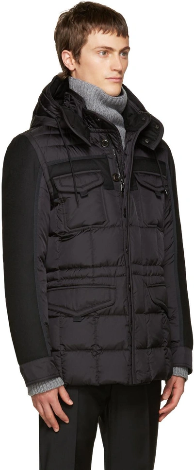 Moncler Black Down Jacob Jacket | ModeSens