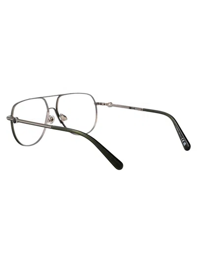 Moncler Bronzo Scuro Lucido Metal Glasses In 14a Grey