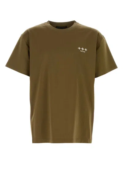 Tatras Crew Neck Embroidered Design Short Sleeves T-shirt In Green