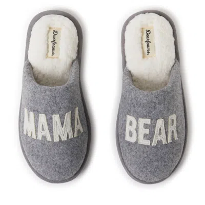 Dearfoams Carley Mama Bear Mom Scuff Slipper In Grey