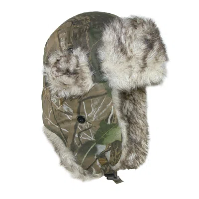 Ctm Men's Camo Winter Aviator Hat With Ear Flaps In Multi