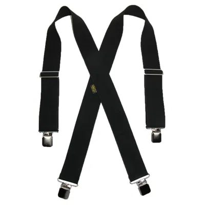 Welch Men's Big & Tall Elastic Clip-end 2 Inch Work Suspenders In Black