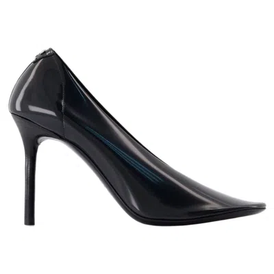 Courrèges Black Stilettos In Semi-transparent Translucent Rubber In Black