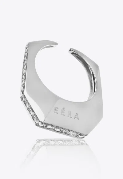 Eéra Special Order - Medium Sabrina Single Ear-cuff In 18k White Gold With Diamonds In White Gold
