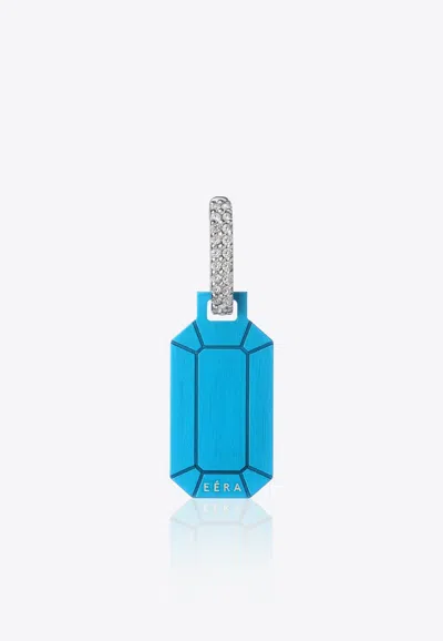 Eéra Special Order - Small Tokyo Single Earring With Diamonds In Blue