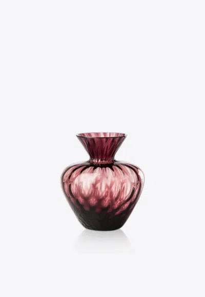 Venini Gemme Glass Vase In Purple