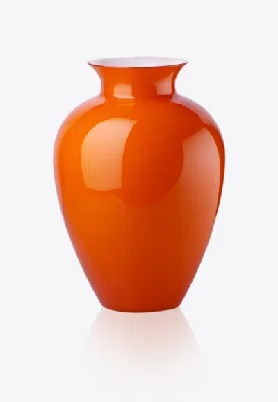 Venini Labuan Glass Vase In Orange