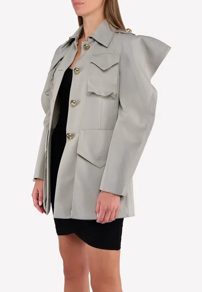 NINA RICCI MILITARY JACKET WITH STRUCTURED SHOULDERS 18ECVE011WV0233