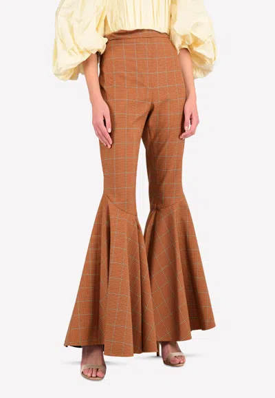 Ellery Jacuzzi Classic Full Flare Pants In Orange