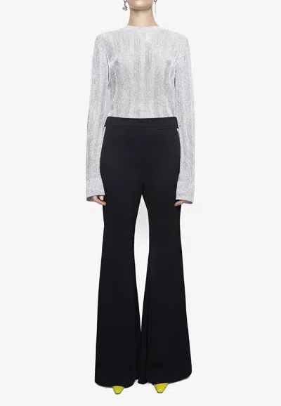 Ellery Lovedolls Wide Leg Flare Pants In Black