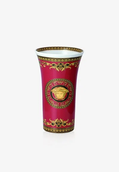 Versace Home Collection X Rosenthal Medusa Vase 26 Cm In Red
