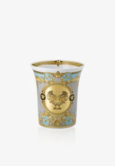 Versace Home Collection X Rosenthal Prestige Gala Le Bleu Vase 18 Cm In Multicolor